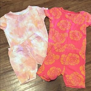 Carter's Pink and Orange Tie-Dye Top